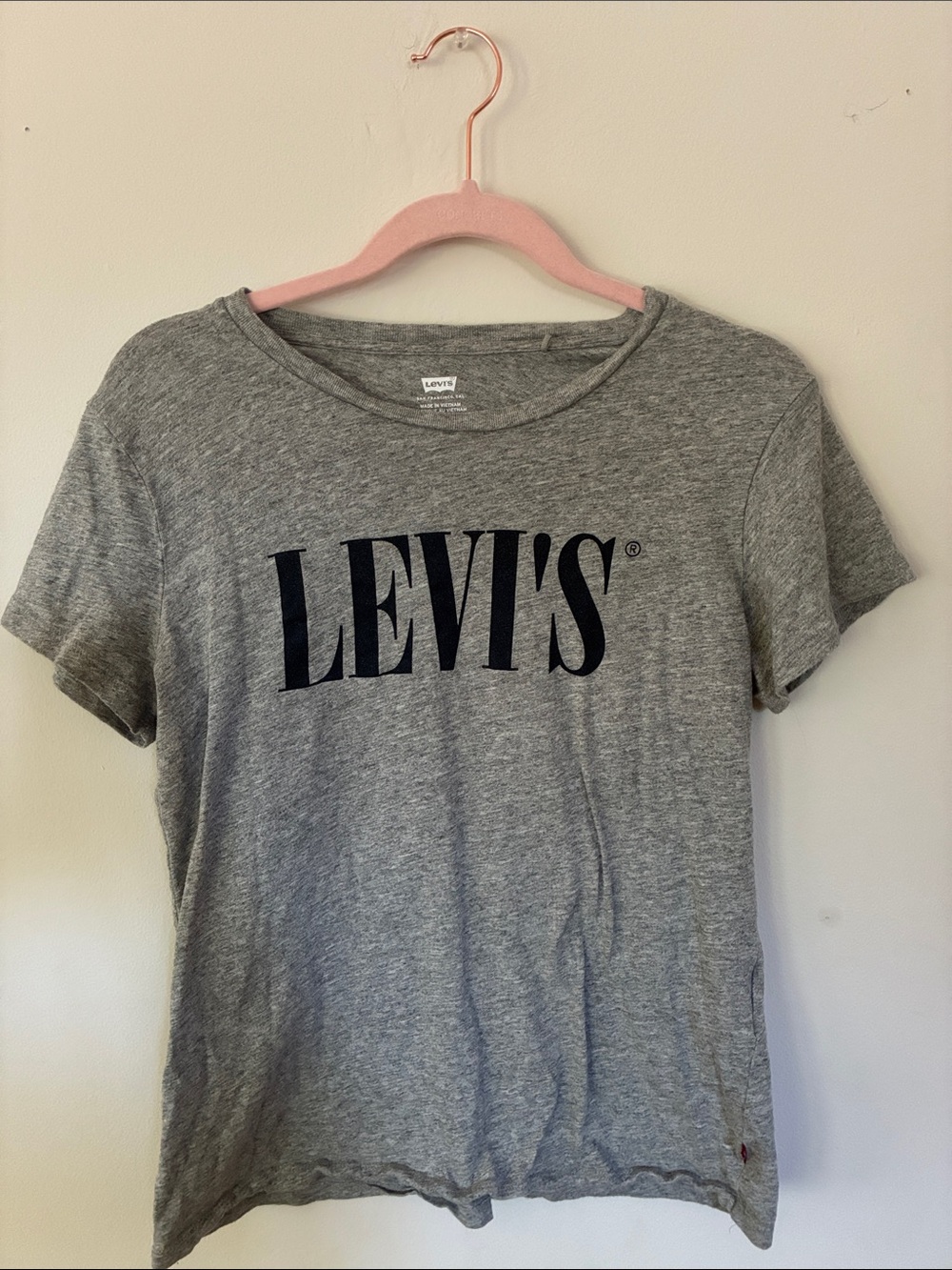 Levi's Grey Tee with Navy Blue Logo